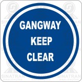 Gangway keep clear 